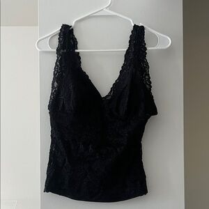 GUESS Black Lace V-Neck Camisole Tank